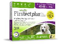 Vetality Firstect Plus for Dogs, 45-88 Pounds, 3 Doses